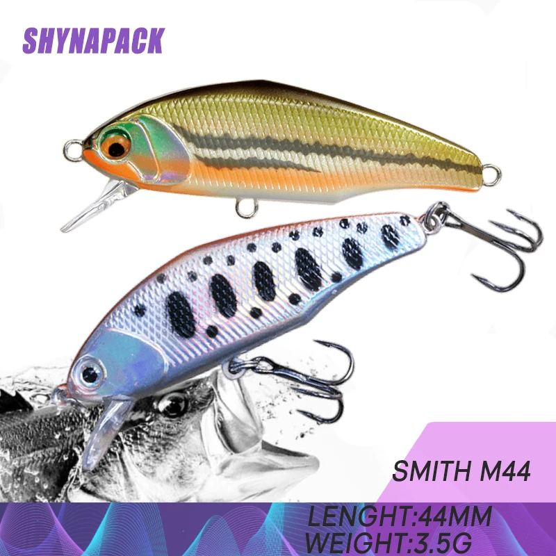 Nuevo 44mm 3,5g smith hundimiento Minnow Wobblers Señuelos de pesca trucha cebo duro de plástico Artificial Jerkbaits Peche Bass pesca de carpa