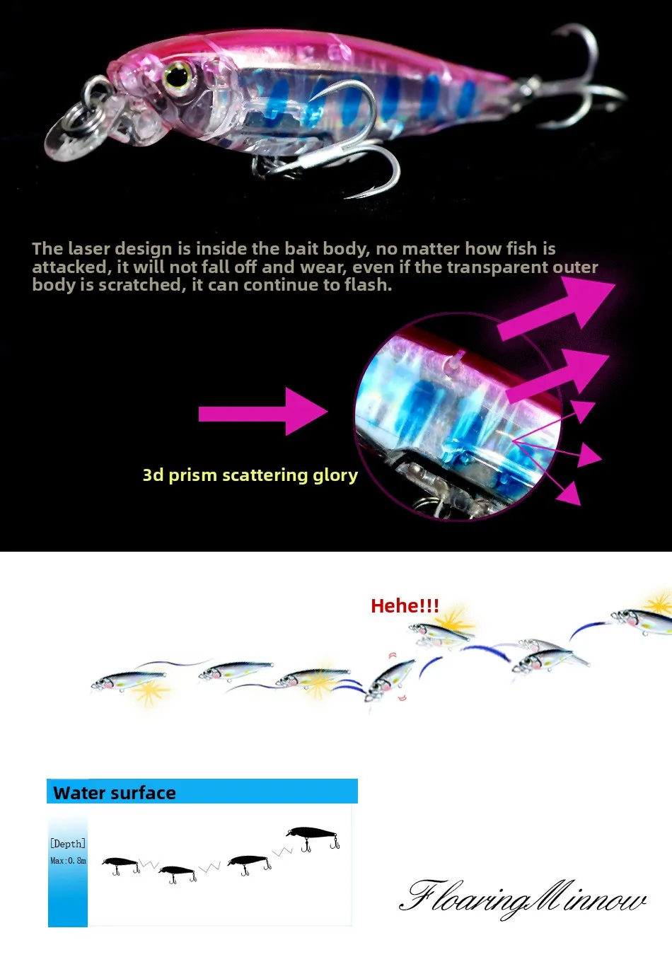Variedad de colores disponibles del señuelo MUKUN Minnow