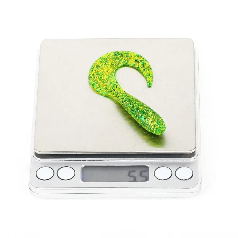 ARDEA-señuelo de pesca con cola larga, cebo suave de gusano, 85mm/5,5g/5 piezas, plantilla de silicona Artificial, Wobbler - imagen 3