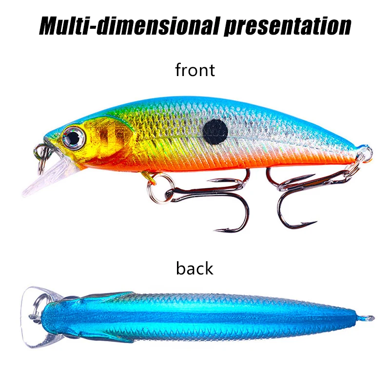 Newup-SEÑUELOS de Pesca para pececillos, Señuelos de Pesca de 6,9 cm-5g-8 # Jerkbait Bass Pike Carkbait Wobblers Swimbait cebo duro profesional - imagen 4