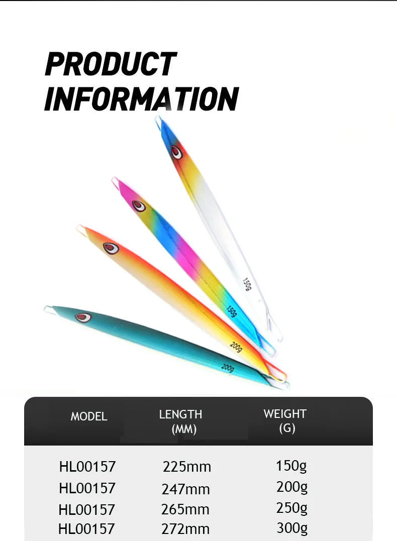 VOLIN-señuelo de pesca Jigging de Metal, cebo Artificial para agua salada, aparejos de pesca, 150g200g250g300g - imagen 2