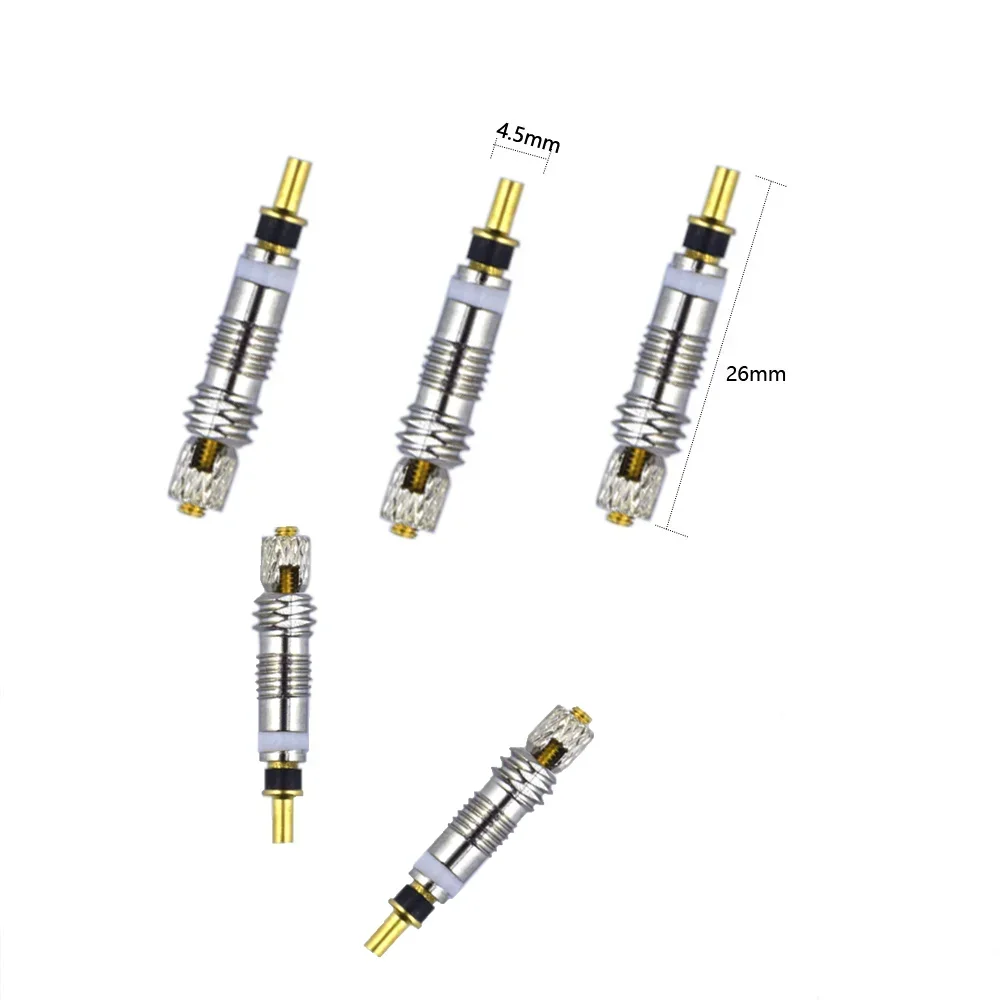 Vástago de núcleo de válvula de bicicleta plateada, núcleo de válvula de neumático estilo Presta para bicicleta de carretera sin cámara, MTB, FV, 4/10 Uds. - imagen 4