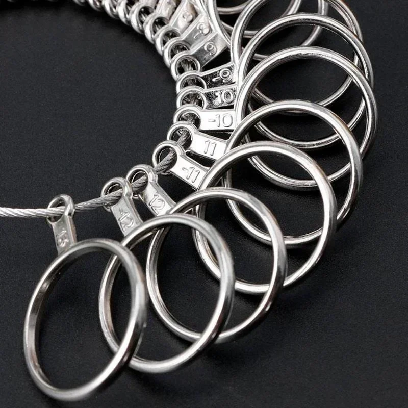 Medidor de anillo de Metal, juego de herramientas de medición, mandril de calibre, herramienta para dedo, equipos de fabricación de joyas, accesorios - imagen 5