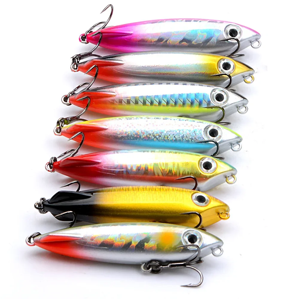 1 lápiz flotante 70mm 8,5g señuelo de pesca superficie Stickbait cebos artificiales para caminar Wobblers Trolling Jerkbait para Lucio - imagen 5