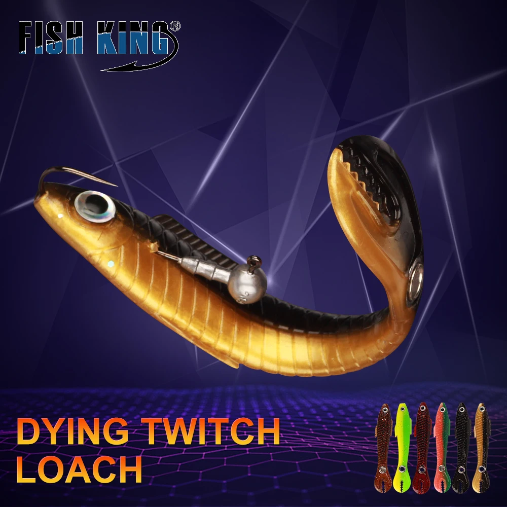 FTK 5 uds irritable loach Twitch señuelo de pesca suave 10cm cebo de silicona señuelos artificiales accesorios de pesca - imagen 2