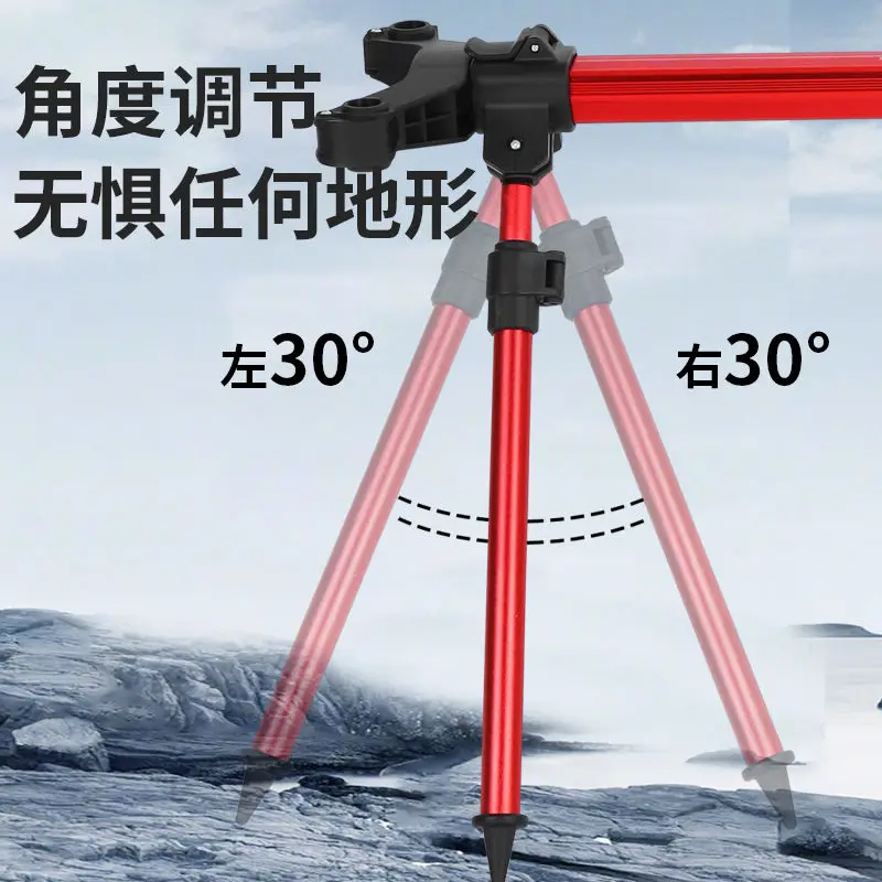Soporte de pesca telescópico de aleación de aluminio de 3 4 5 postes ajustable Soporte para caña de pescar ŞAparejos fijos portátiles  - imagen 5