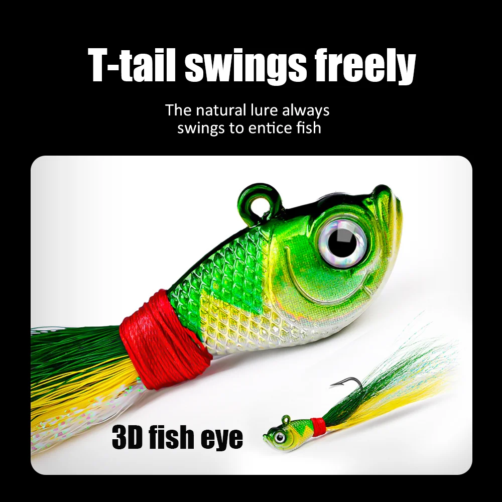 THORFORCE-Cebo duro de Metal, placa de hierro pequeña sumergida de tiro largo, VIB con gancho de pluma, este gancho chaotiano para el pelo - imagen 5