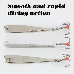 FTK Cuchara equilibradora para pesca en hielo con anzuelo triple