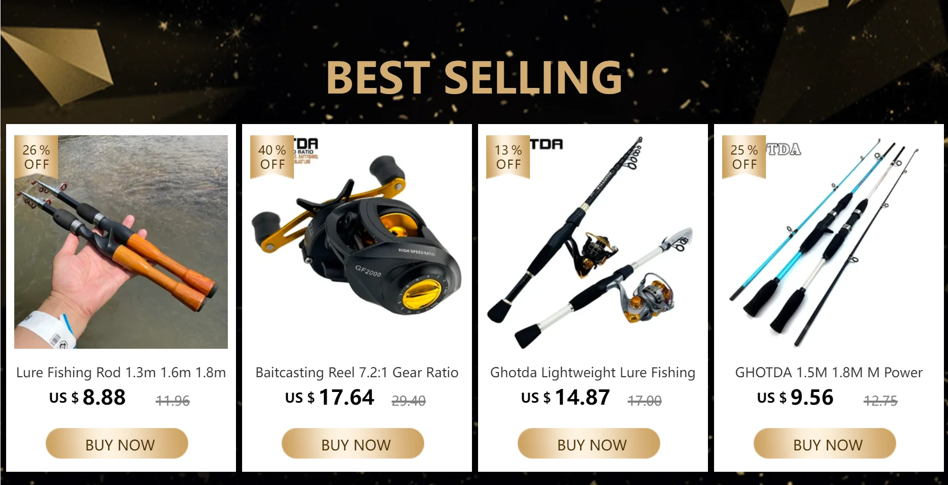 Sedal GHOTDA mostrando su diseño multifilamento X8 y tabla de tamaños para pesca