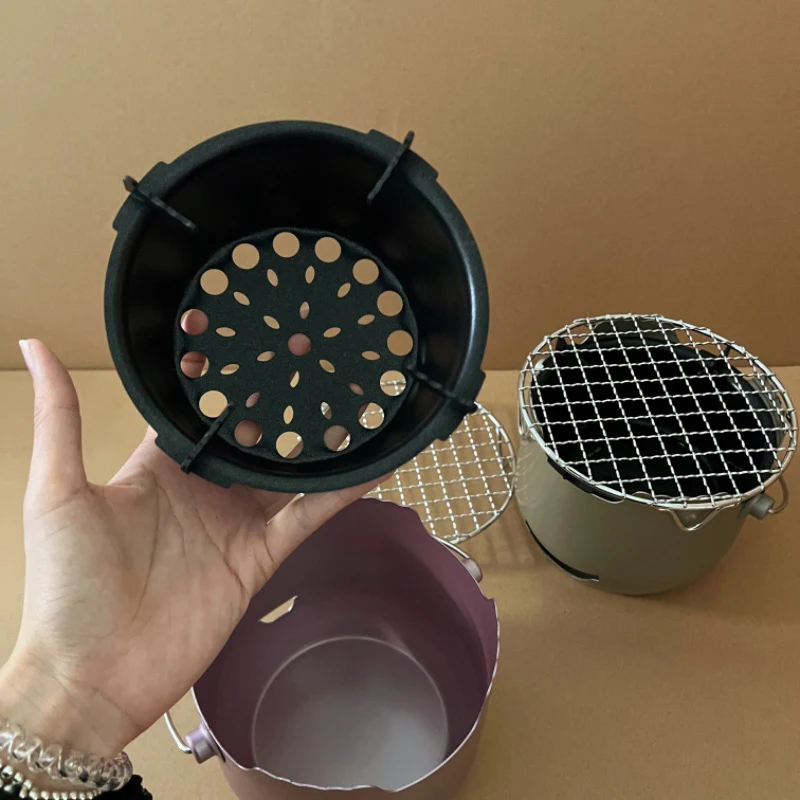 Parrilla de hierro portátil desmontable para barbacoa al aire libre - imagen 4