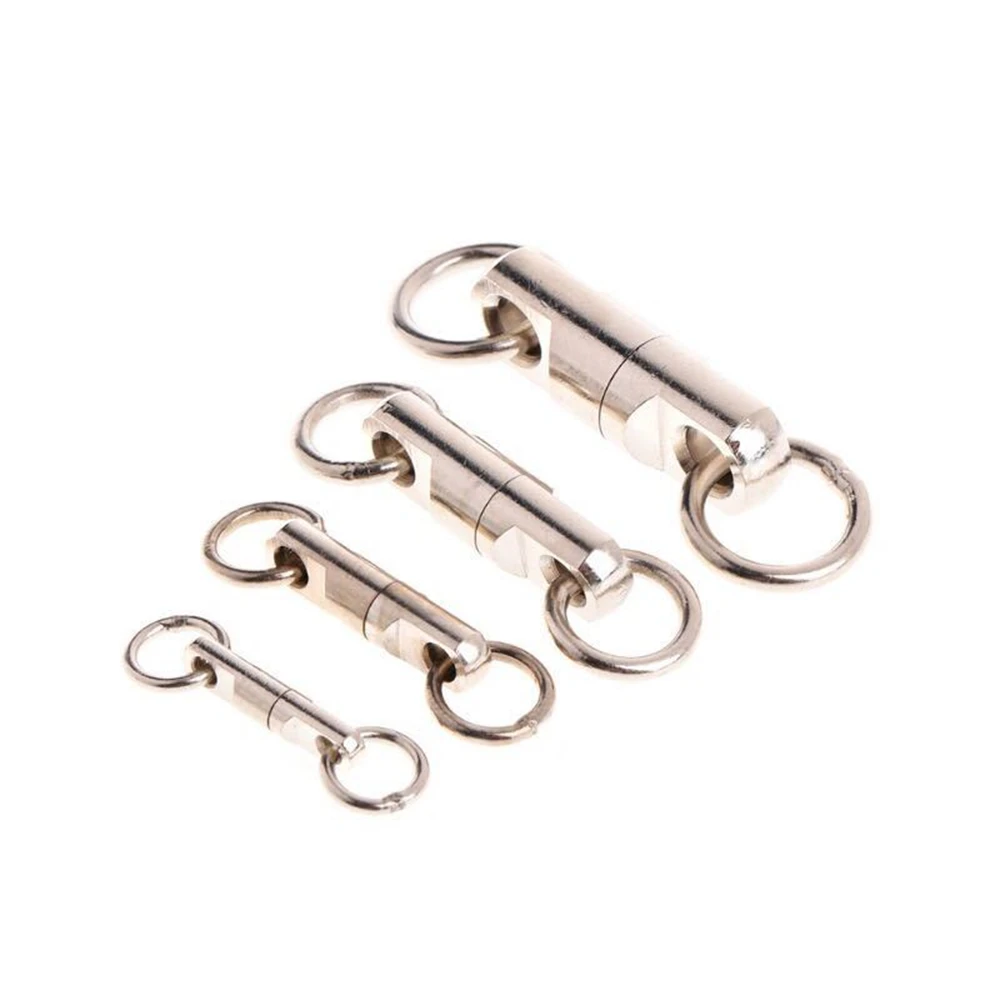 100 Uds. Rodamiento de bolas de Pesca de alta resistencia, anillos soldados sólidos giratorios, conector de anzuelo de Pesca de agua salada de acero inoxidable, aparejos de Pesca - imagen 5