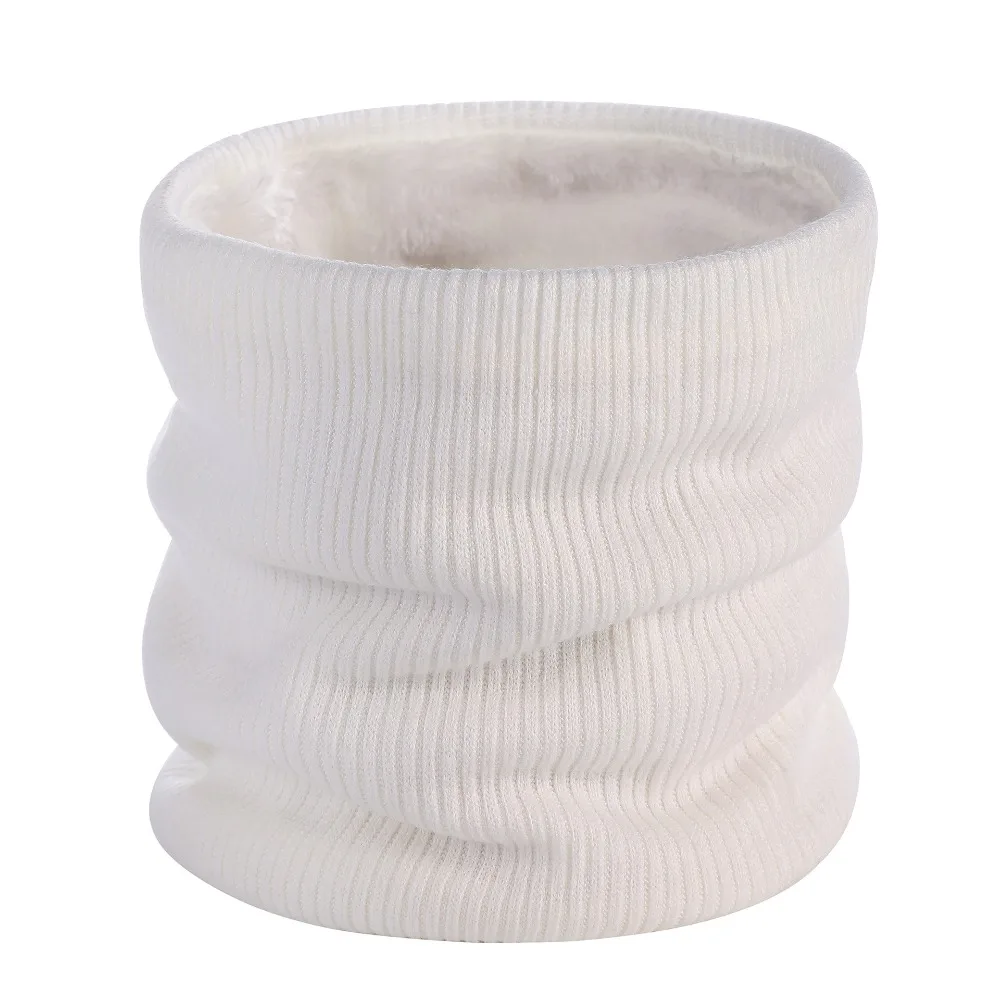 Nueva bufanda de punto con forro polar, calentador de tubo para el cuello, bufandas circulares de doble capa, polaina gruesa y suave para el cuello para invierno para mujer/hombre - imagen 3