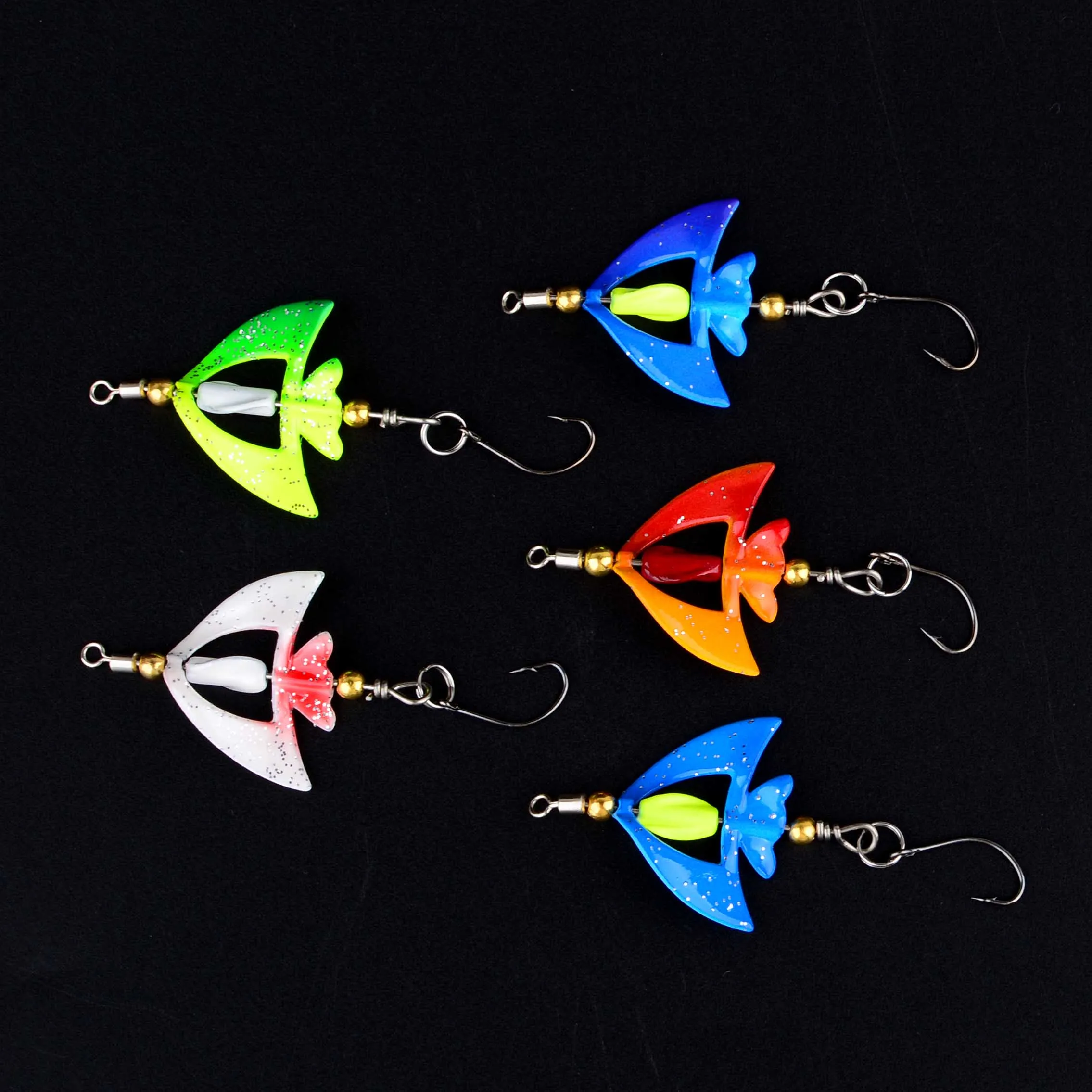 5 uds cebo giratorio cuchara de Metal Señuelos de Pesca Spinnerbait perca trucha cuchara giratoria cebo duro giratorio - imagen 3