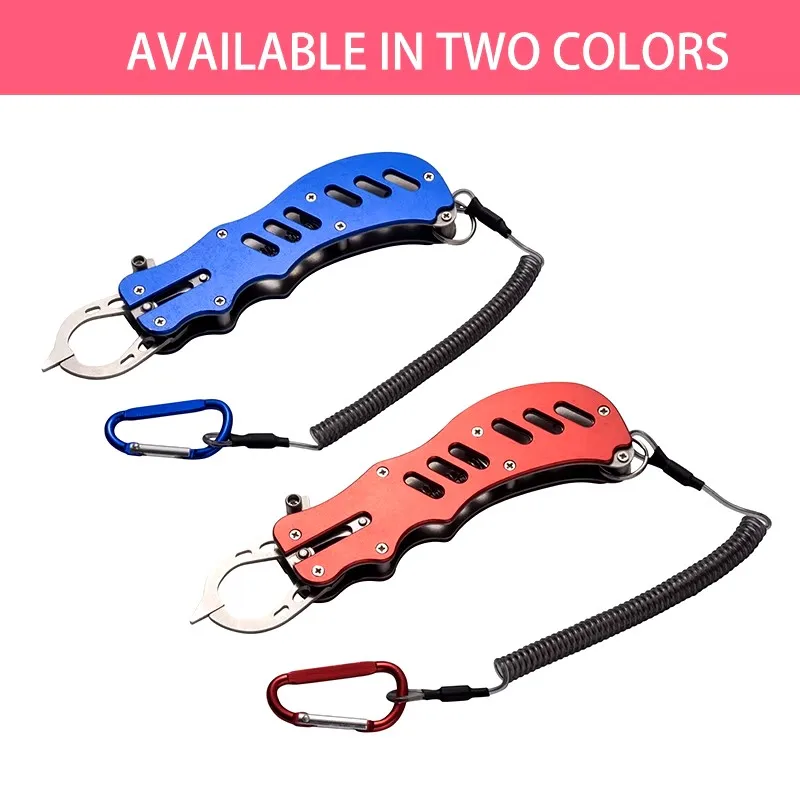 Cómoda pinza buscador de peces de acero inoxidable, agarre de pescado portátil, herramienta de abrazadera de labio, alicate controlador de peces, accesorio - imagen 2