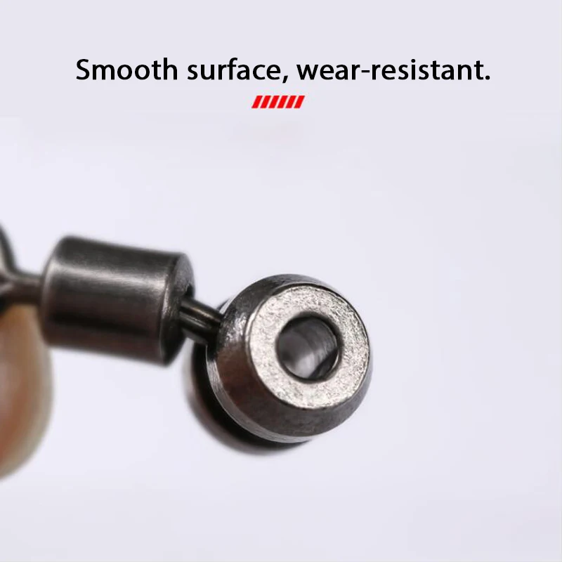 DNDYUJU suministros de pesca giratoria ballena roja rodamiento de bolas giratorios cabeza de cobre mosquetones costeros para accesorios de pesca - imagen 5