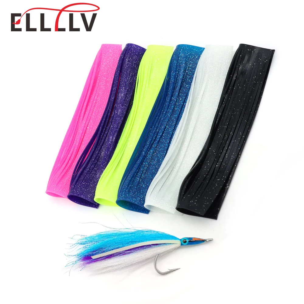 Falda de silicona con purpurina de 2mm de ancho, atado de moscas, piernas de goma suave, Popper de pesca, Buzzbait, serpentina de agua salada, señuelo para cabeza Jig, Material DIY