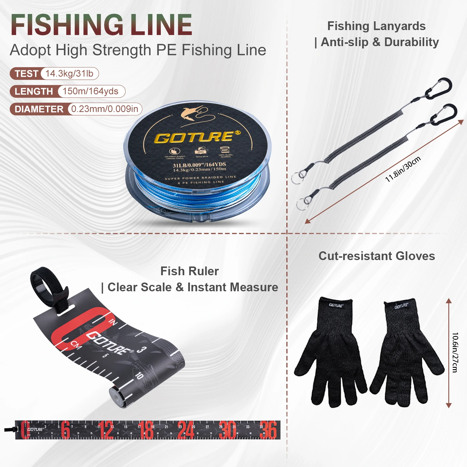 Equipo de Pesca Completo Goture para Exteriores - Combo de Caña y Carrete de 1.8M-2.7M con Bolsa de Almacenamiento y Accesorios, Equipo de Pesca Resistente para Viajes y Campamento - imagen 5