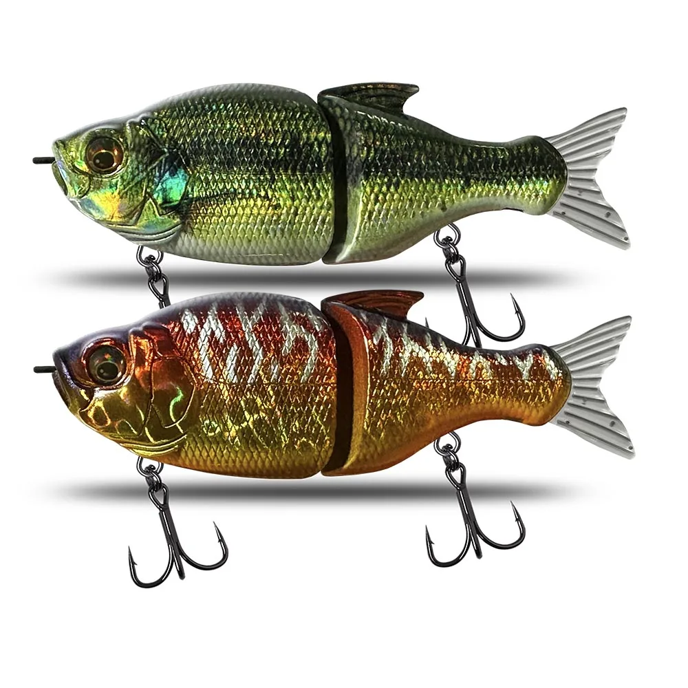 Señuelo de pesca Artificial hundido Swimbait 110mm 37g cebo articulado Swimbait cebo duro con cola de PVC suave reemplazable - imagen 3