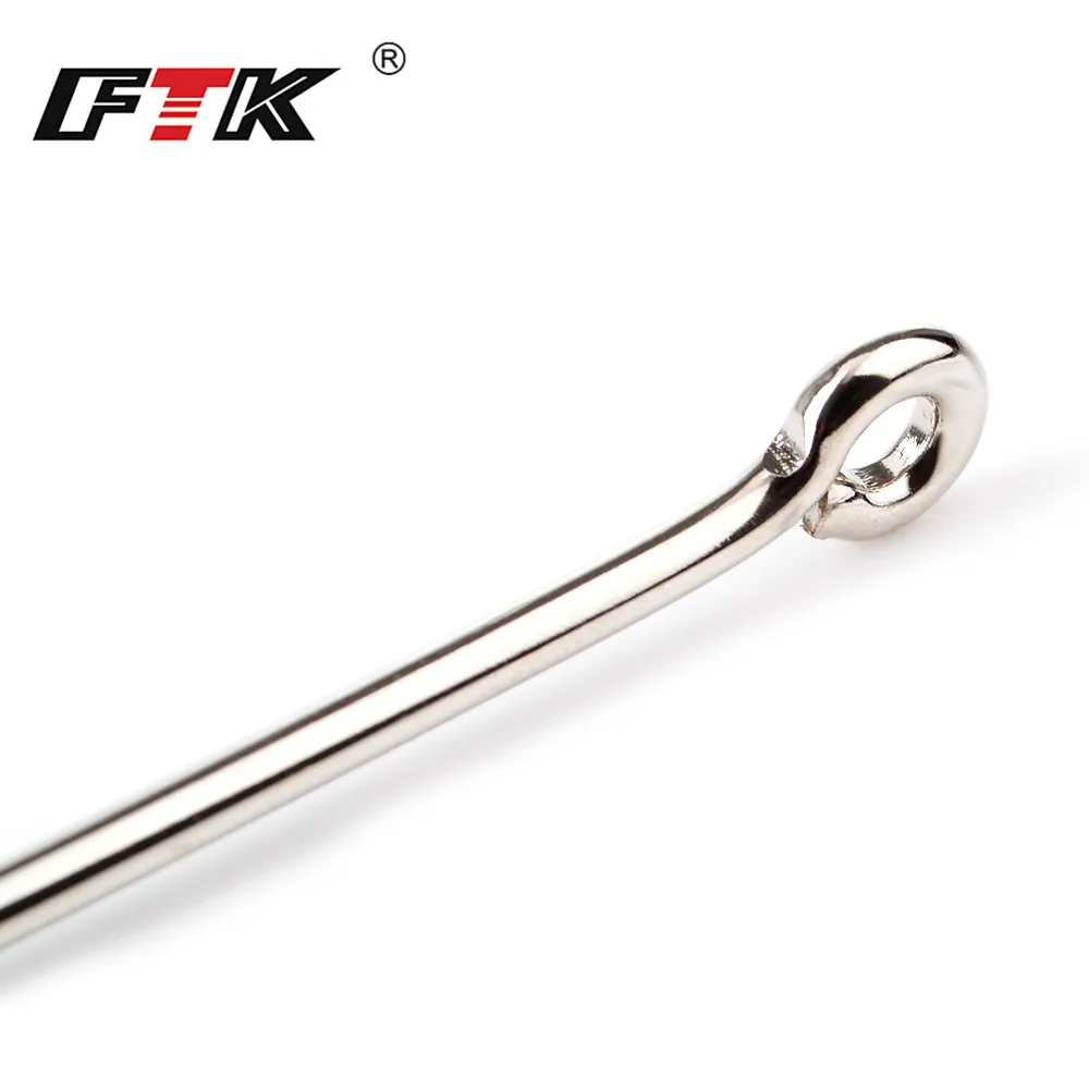 FTK 100 Uds. Anzuelo de púas afiladas de acero de alto carbono, anzuelos de pesca en el mar, anzuelo Kirby anillado de mango largo, accesorios de pesca de agua salada - imagen 4