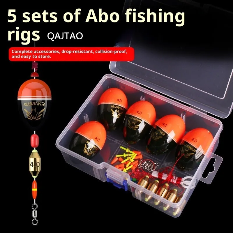 47 juegos de flotadores Apo para pesca en el mar, juego de flotadores ondulados para lanzamiento de largo alcance y juego de flotadores de pesca en roca para pesca flotante