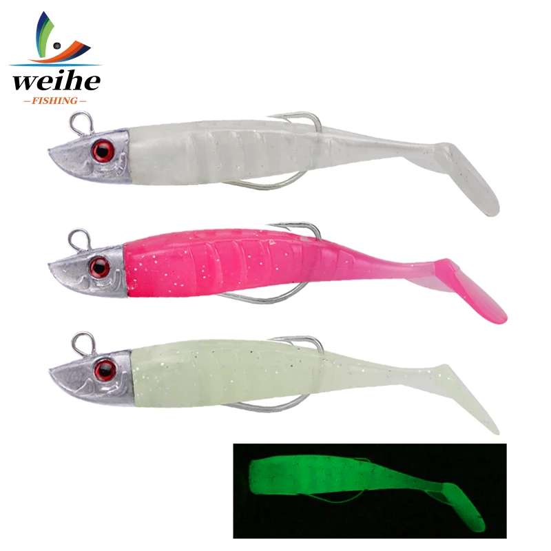 Señuelo de pesca tipo pez cabeza plomo anzuelo Crank cola en T