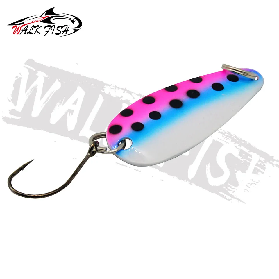 WALK FISH-señuelo de pesca giratorio, 1 unidad, 40mm, 3,5g, cuchara de pesca, señuelo de trucha, Wobblers, cebo giratorio, cebo duro - imagen 4