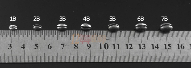 MNFT-plombos de pesca de curricán, tiro dividido de plomo puro de forma ovalada, 1B 2B 3B 4B 5B 6B 7B - imagen 5