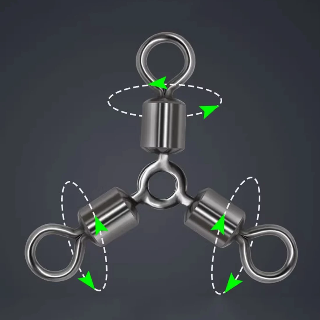 9KM 15 Uds. Giratorios de 3 vías aparejos giratorios de pesca de tres vías conectores de sedal de pesca de agua salada giratorios accesorios para bagre - imagen 5