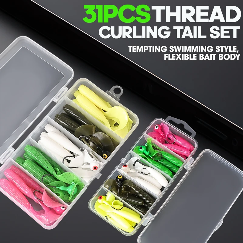 TAIYU Kit de vinilos 7cm – Cola de roll con jig heads y caja