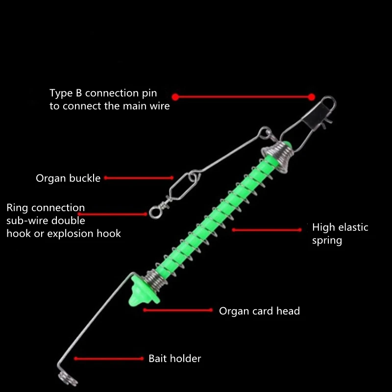 Anzuelo de Pesca automático, cebo portátil de velocidad completa, resorte de alta elasticidad, Río y Río, accesorios de herramientas de Pesca - imagen 2