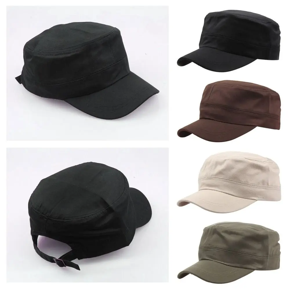 Gorra de pescador plana ajustable con acabado hueso