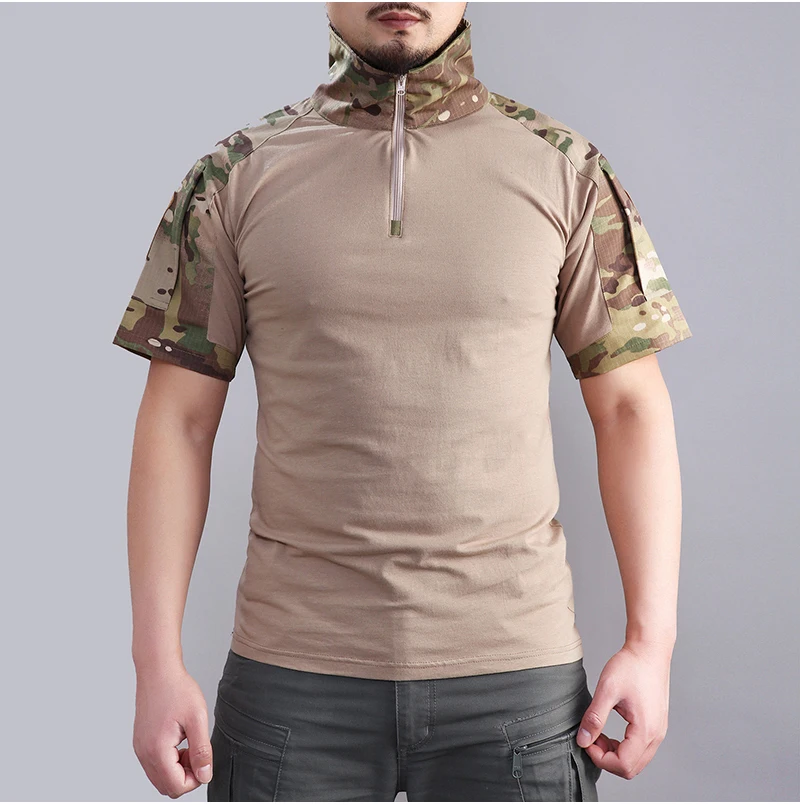 Camisas de camuflaje del ejército de combate para hombres, ropa de carga resistente al desgaste, camisa táctica militar Airsoft, camisetas, ropa de caza - imagen 5