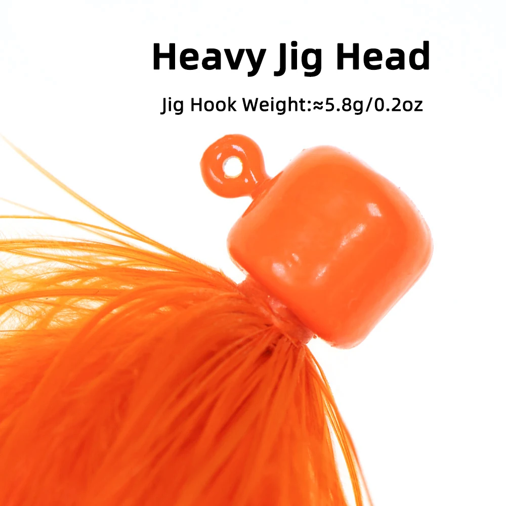 WIFREO 4 unids/caja 5,8g plantillas de marabú pesca Jig Head señuelo Señuelos de pesca en hielo para tipo perca trucha salmón lubina Walleye pesca - imagen 4