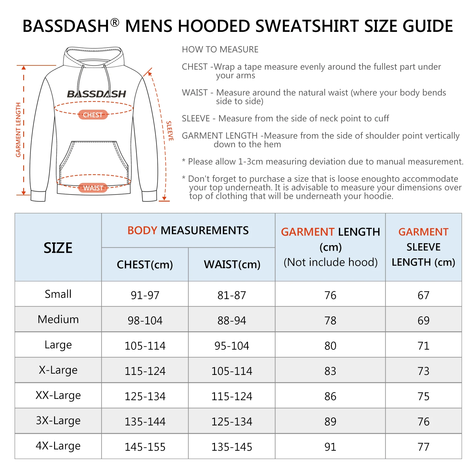 BASSDASH-Sudadera con capucha de algodón para hombre, Jersey de manga larga con capucha, sudadera cálida informal con cordón y bolsillo tipo canguro - imagen 3