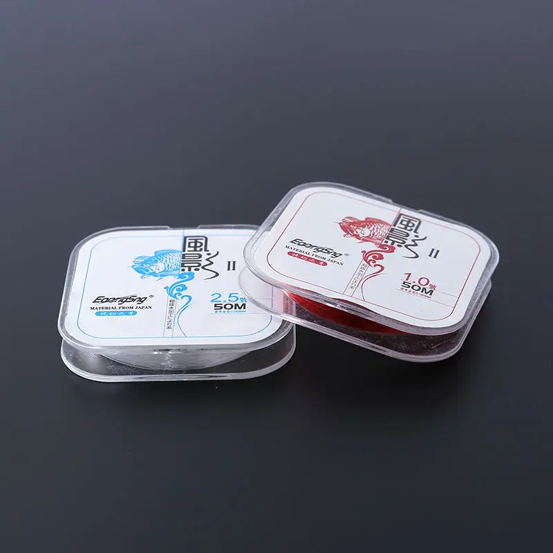 Línea Principal de pesca de nailon, 50m, Tippet, caña de mano profesional, hilo de pescar de un solo cable, suministros de aparejos de pesca - imagen 3