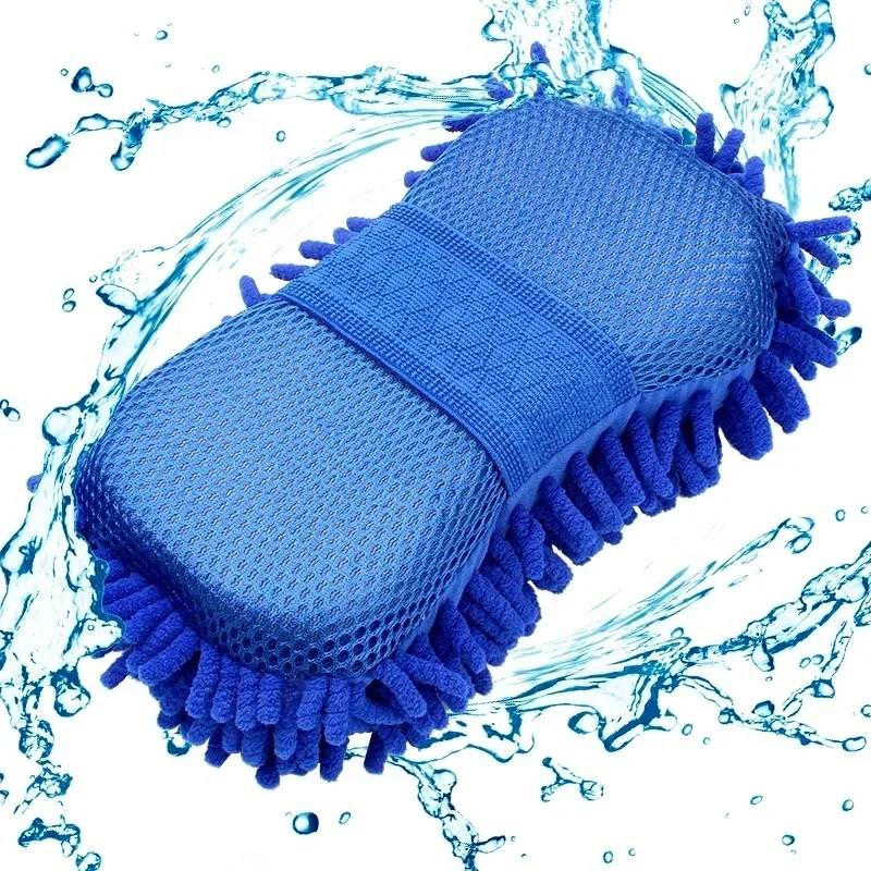 Kit de limpieza para coche – Cepillo microfibra y toalla chenilla - imagen 2