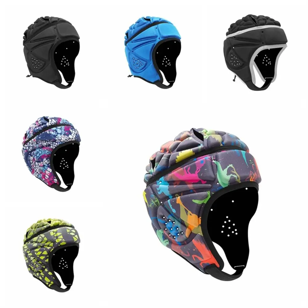 Casco suave a prueba de golpes para portero, casco de fútbol ajustable EVA, Protector de cabeza, Protector de cabeza para fútbol, casco protector juvenil - imagen 4