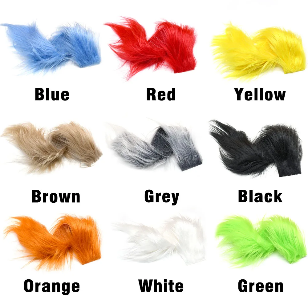 Streamer de fibra sintética de piel Artificial de pelo largo y peludo para Señuelos de pesca de trucha, Material de atado de moscas, 2 uds. - imagen 3