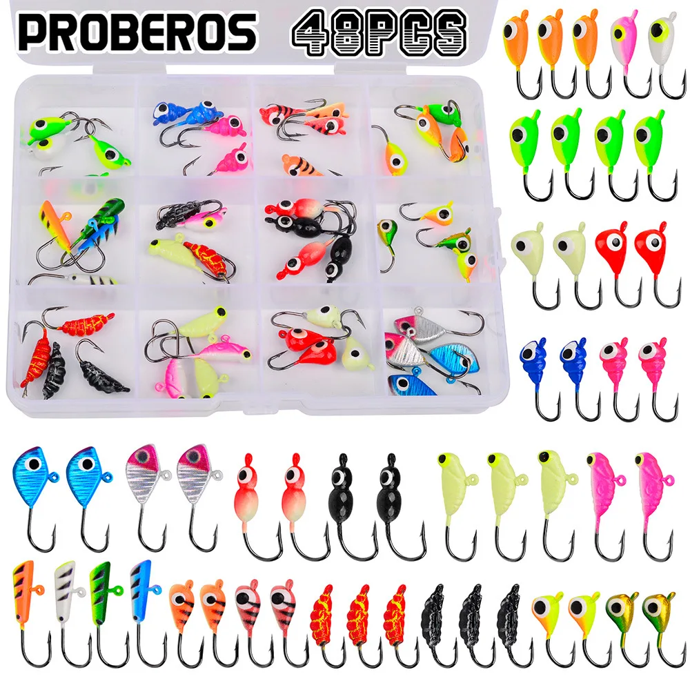 Jig Head Crappie bola redonda para trucha y lubina anzuelo con púas - imagen 2