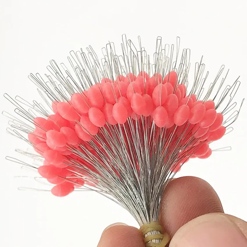 Accesorios cilíndricos para sedal de pescado, tapón de goma transparente flotante, equipo de pesca, tapón Bobber, flotador, 300 unids/lote