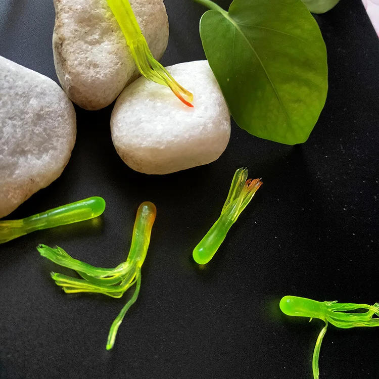 Señuelo de Pesca suave, 5cm/0,6g, 100 piezas, tubo hueco, conjunto de cebos blandos, combinación - imagen 5