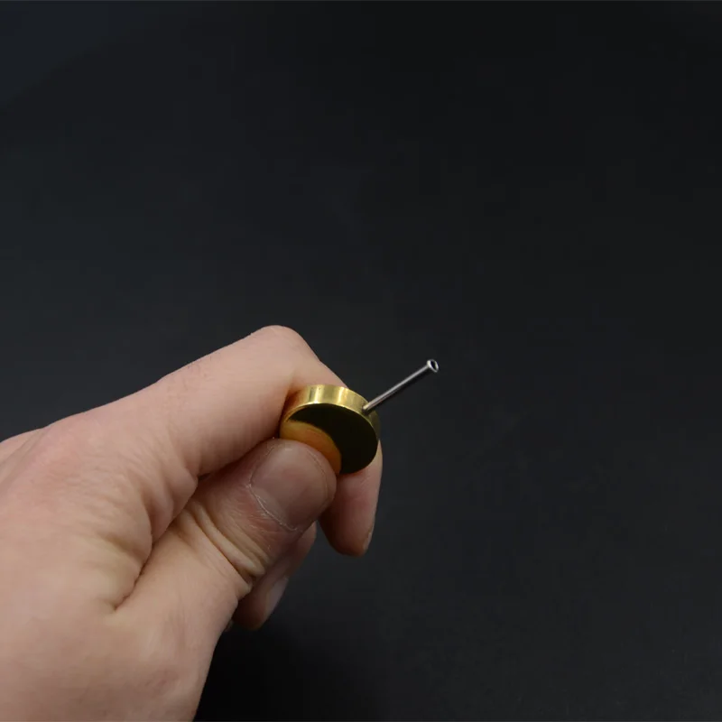 Bobinadora de disco estándar, herramientas de atado de moscas de latón, soporte de bobina de disco acampanado de tubería, 1 ud. - imagen 2