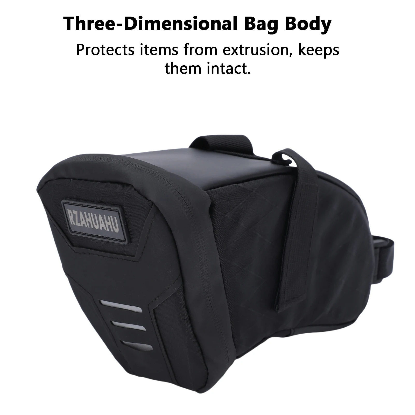 Bolsa para SILLÍN de bicicleta para conducción al aire libre, capacidad de 0,3l con correa segura, cremallera impermeable para herramientas, almacenamiento de neumáticos de repuesto - imagen 4