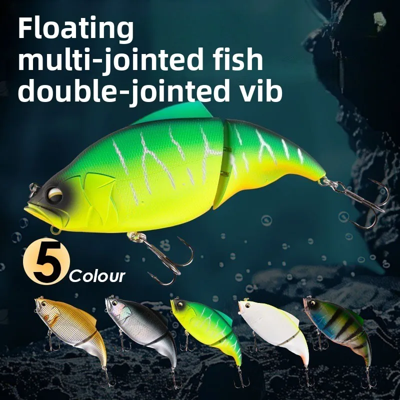 MUKUN Pike Fishing Vatalion 190mm cebo articulado con vibración Swimbait Bass señuelo 130g señuelo de pesca flotante Vatalion 190F Leurre - imagen 2