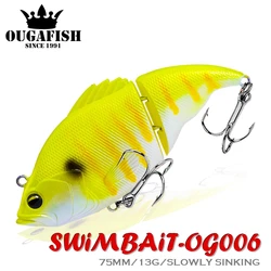 Swimbait sin labios vibratorio hundido lentamente para pesca deportiva