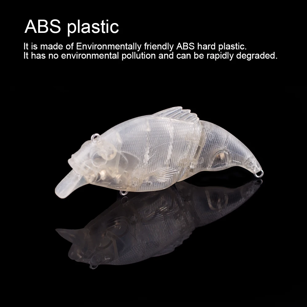 Hanlin-Señuelos de Pesca de 10/20 piezas, 7,8 cm/10,5g, sin pintar, flotantes, articulados, en blanco, aparejos Wobblers - imagen 5