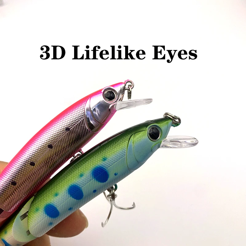 Cebo de pececillo suspendido Testar de 110mm y 11g, Jerkbait de dos articulaciones, Wobblers artificiales, cebo duro UV, lubina, trucha, Señuelos de pesca en hielo de invierno - imagen 4