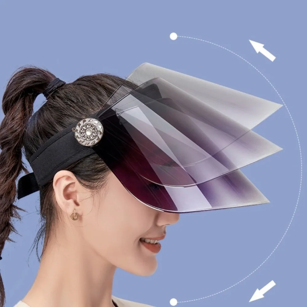 Sombreros Unisex de alta calidad, viseras de sol, visera resistente a los arañazos, sombrero de verano, cubierta para todo el rostro, sombrero de copa vacío ajustable para exteriores - imagen 3