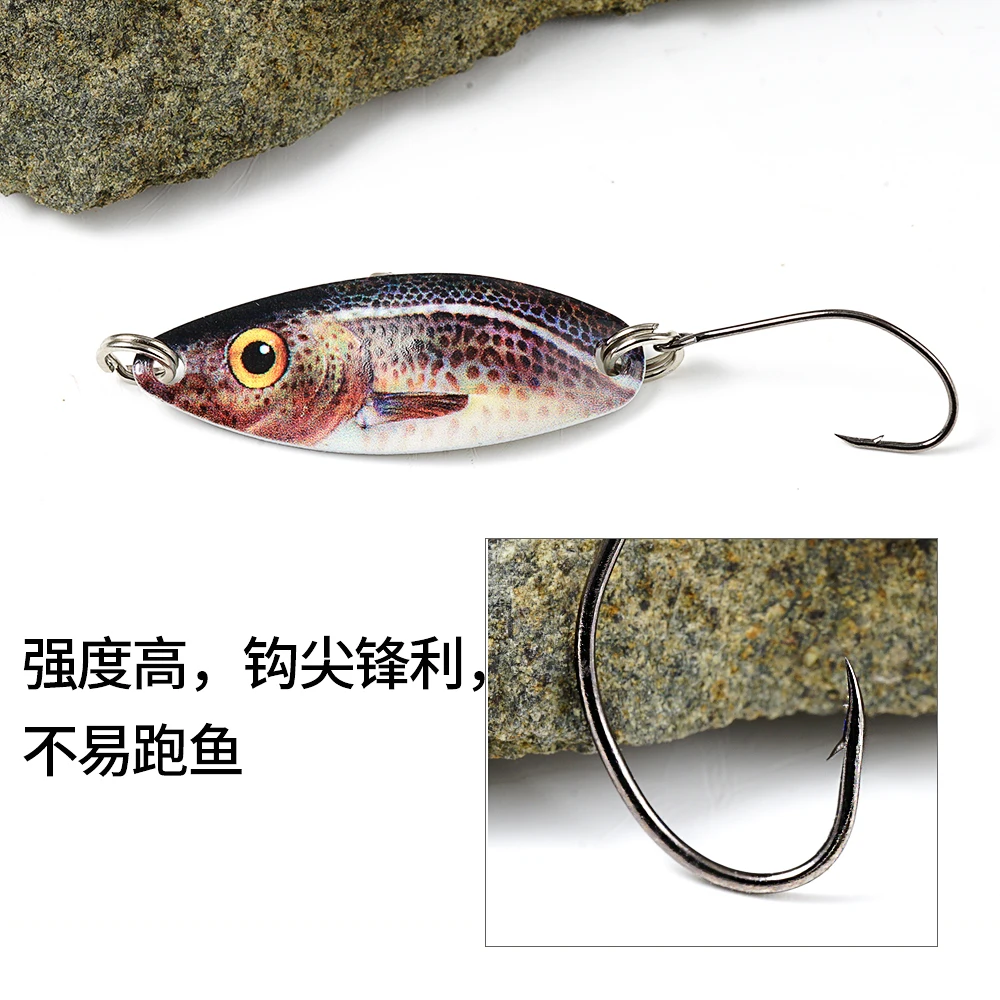 SUNMILE-señuelo de cuchara para Pesca de trucha, cebo duro Artificial, 3g, 5g - imagen 5