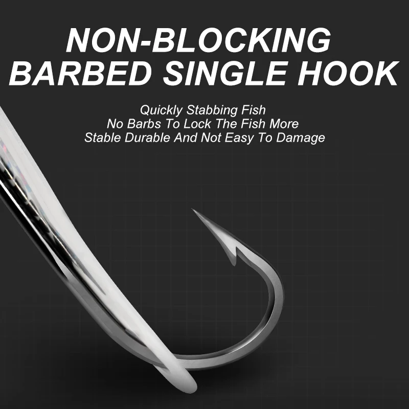 OBSESSION J99 20g 30g 54g 58g Drone señuelo cuchara gancho Metal de alta resistencia curricán cebo de fundición cortar agua rápidamente ganchos de cuchara de pesca - imagen 4